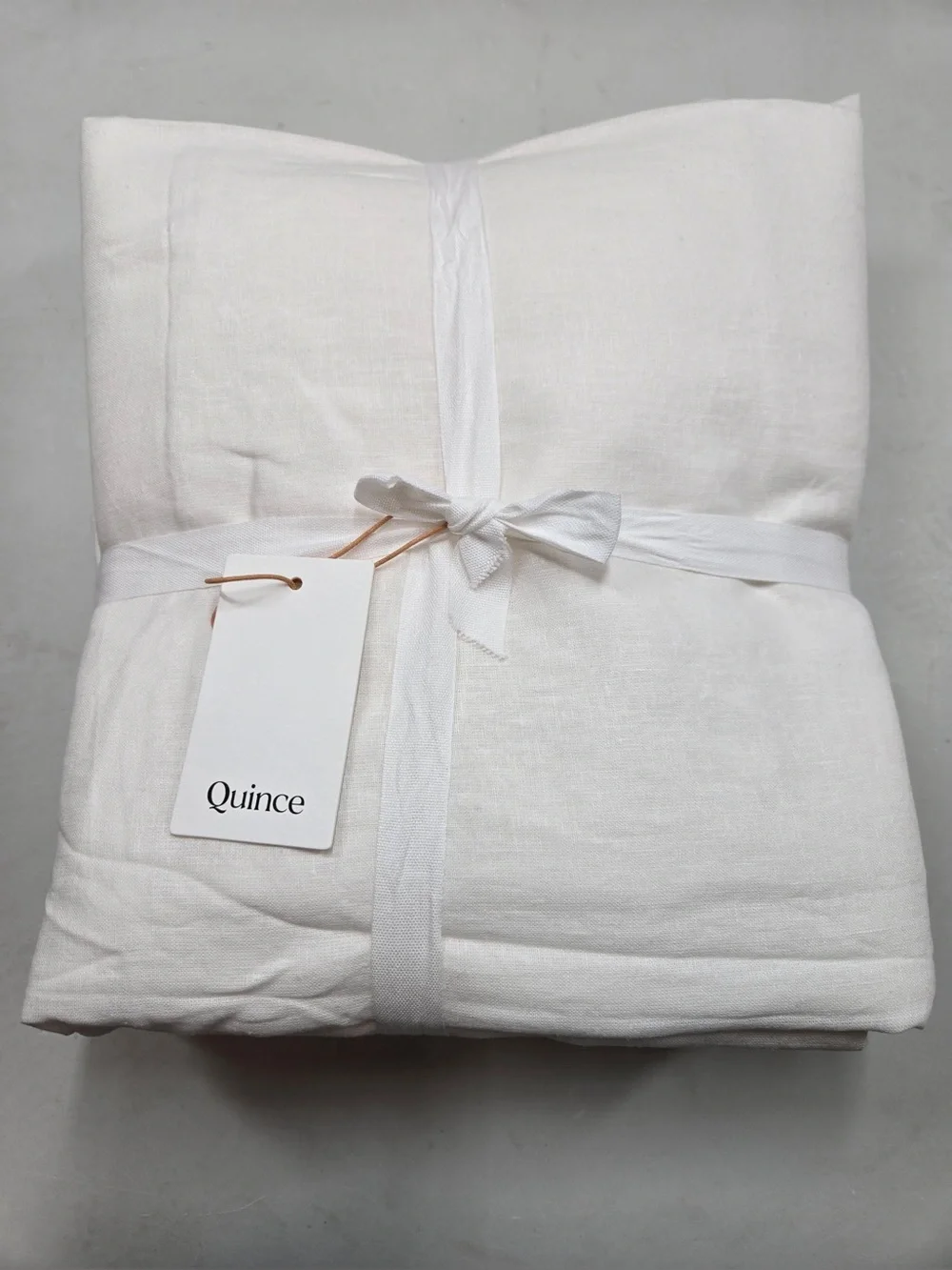 NWT QUINCE Set Of 2 48x108 European Linen Curtains Cream 0360